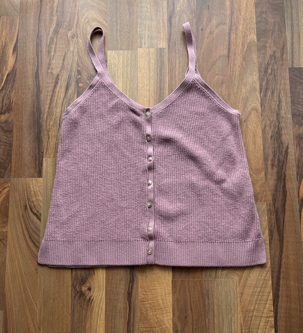 Abercrombie & Fitch Dusty Rose Button-Down Camisole Women's Size Medium